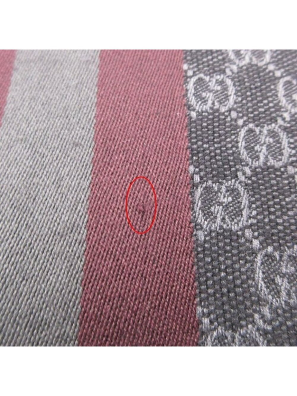 Gucci Scarf Shawl Web Line GG Pattern Fringe Gray Black - Picture 6 of 9